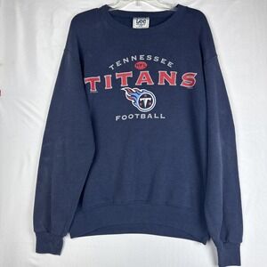 Vintage Tennessee Titans NFL Sweatshirt Lee Sport Mens M Blue Football Crewneck
